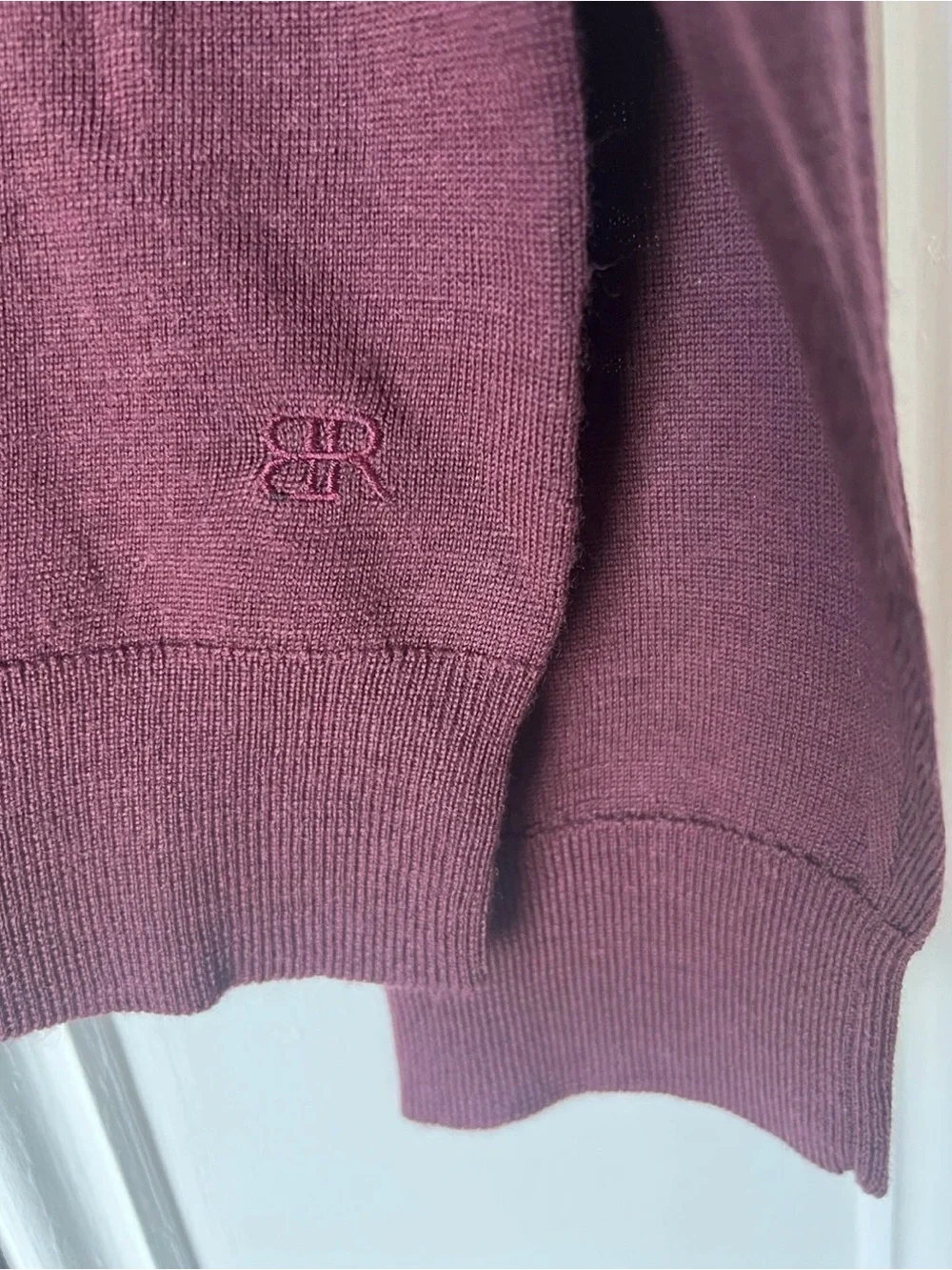 NWT Banana Republic Men’s Crew Neck 100% Marino Wool Sweater XXL Maroon Burgundy